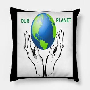 Our planet in our hands. Pillow