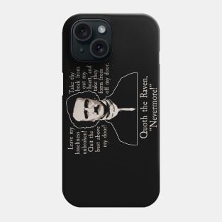 Edgar Allan Poe The Raven Poem for Horror Fans Phone Case