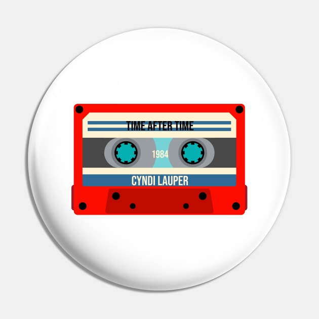 Cyndi Lauper Classic Cassette Tape Pin by PowelCastStudio