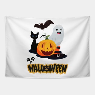 Halloween Cat Trio Tapestry