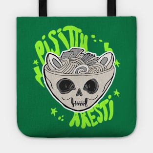 Ramen Skull Cat Pisittu Aresti - by Miskel Design Tote