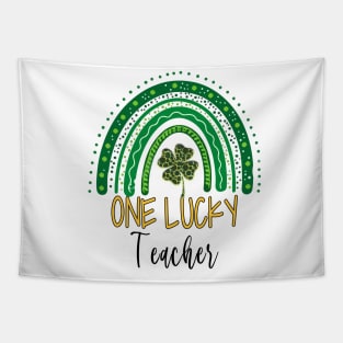 One Lucky Teacher Rainbow Tapestry