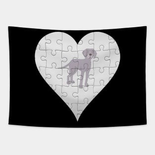 Weimaraner Heart Jigsaw Pieces Design - Gift for Weimaraner Lovers Tapestry