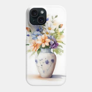 Watercolor Vase of Flowers Phone Case