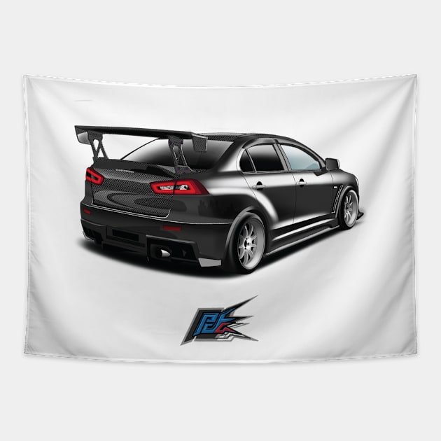 mitsubishi evoX Tapestry by naquash