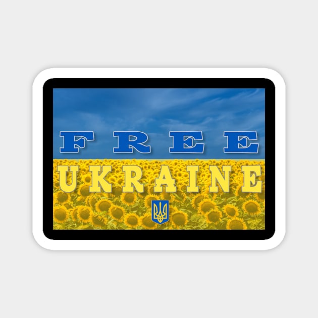 Free Ukraine Magnet by nomoji