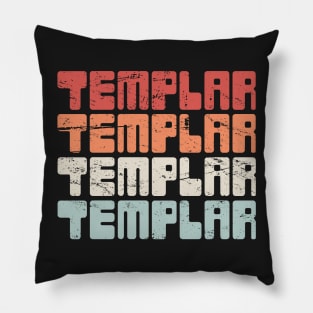 TEMPLAR | Vintage Crusader Text Pillow