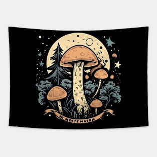 Mushroom hunting under the changing moon Tapestry