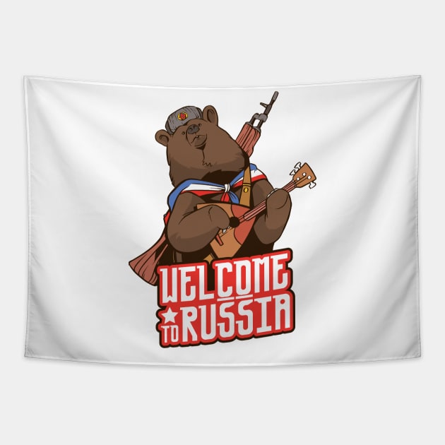 Welcome to Russia Tapestry by madeinchorley