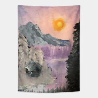 Winter Cabin Tapestry