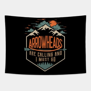 Funny Arrowhead Collecting Vintage Look Gifts Tapestry