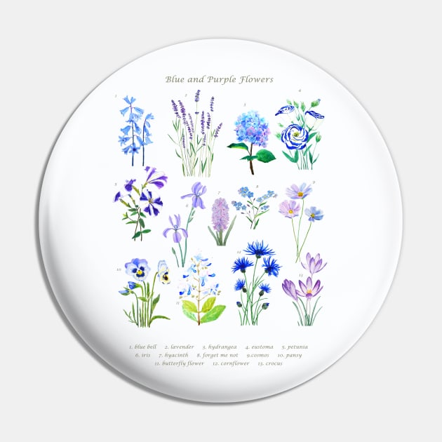 blue purple flowers collection Pin by colorandcolor