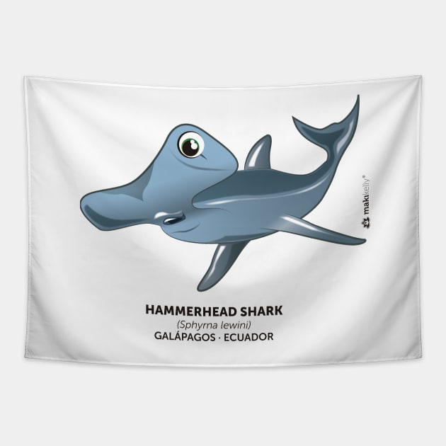 Hammerhead Shark Tapestry by makikelly