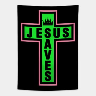 Jesus Saves Tapestry