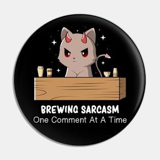 Evil Cat Sarcasm Cute Kitty Kawaii Kitten Dark Humor Pin