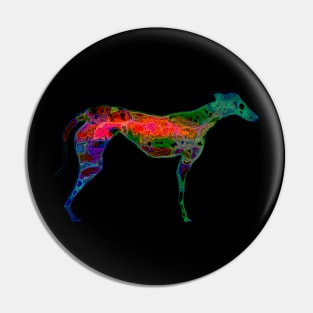 psychedelic greyhound Pin