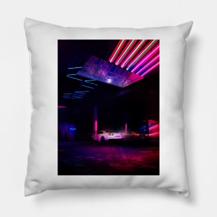 The Neon Garage Pillow