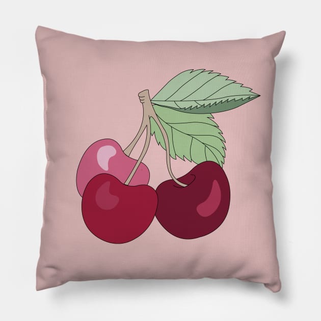 Cherry bomb Pillow by IncognitobyE