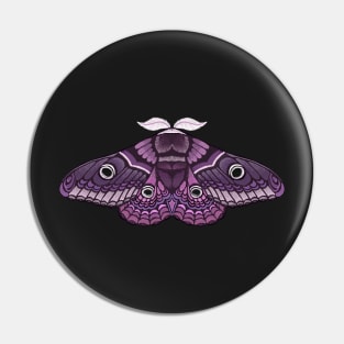 Moth sticker purple, violet and lilac Pin