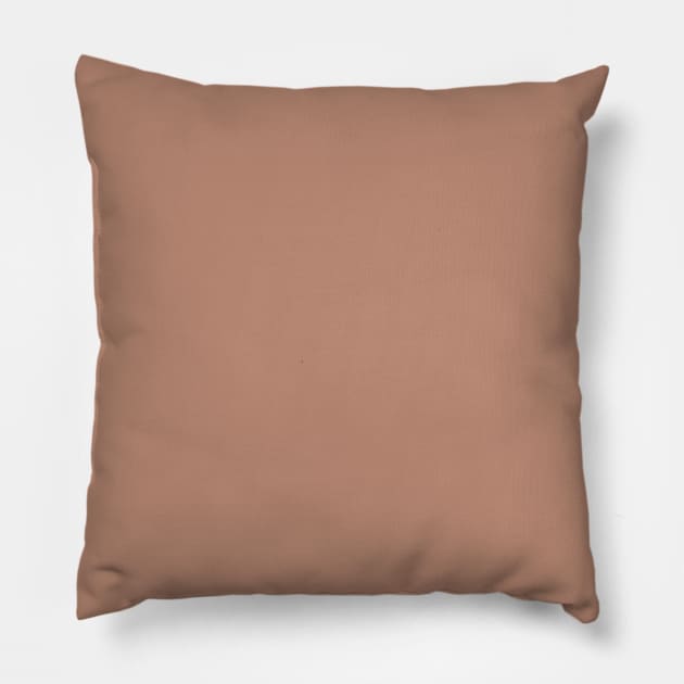 Minimalist dusty roasted terracotta earth color Pillow by Merch ArtsJet