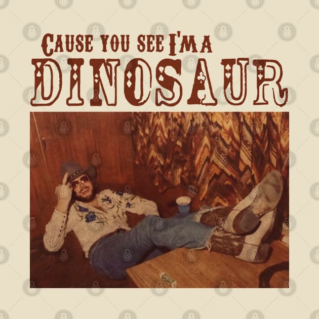 Dinosaur Hank Williams Jr Bocephus Western Southern Retro by RameMarket