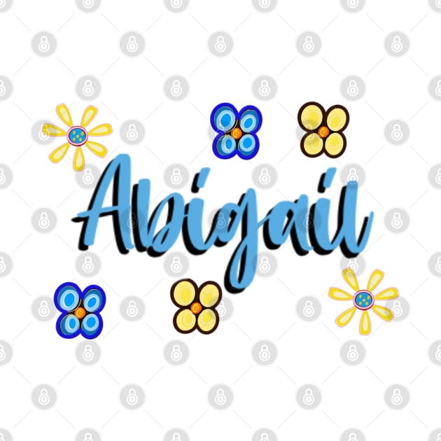 Top 10 best personalised gifts 2022  - Abigail - personalised,personalized name cursive with summertime daisies. Abigail by Artonmytee