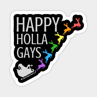 Funny Christmas Gay Pride LGBTQIA Design Magnet