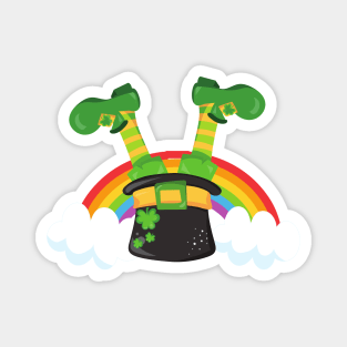 Saint Patrick's Day, Leprechaun Hat, Rainbow Magnet