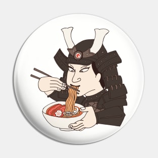 Samurai eating ramen Pin