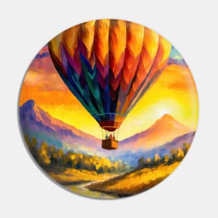 Heart air balloon Pin