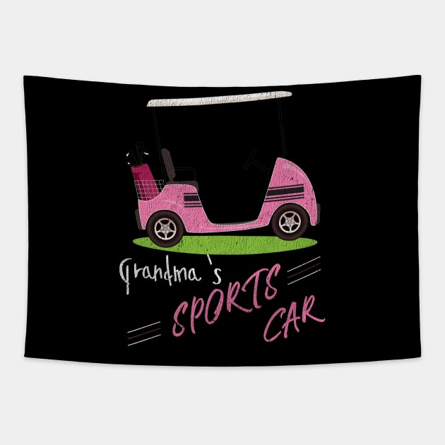 Grandma's Funny Golf Cart T-Shirt for Grandma Tapestry by bbreidenbach