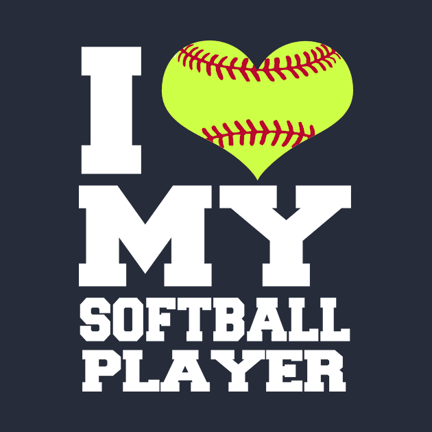 I Heart My Softball Player Fastpitch Mom Graphic product by nikkidawn74