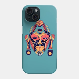 Retro Triad African Mask 7 Phone Case