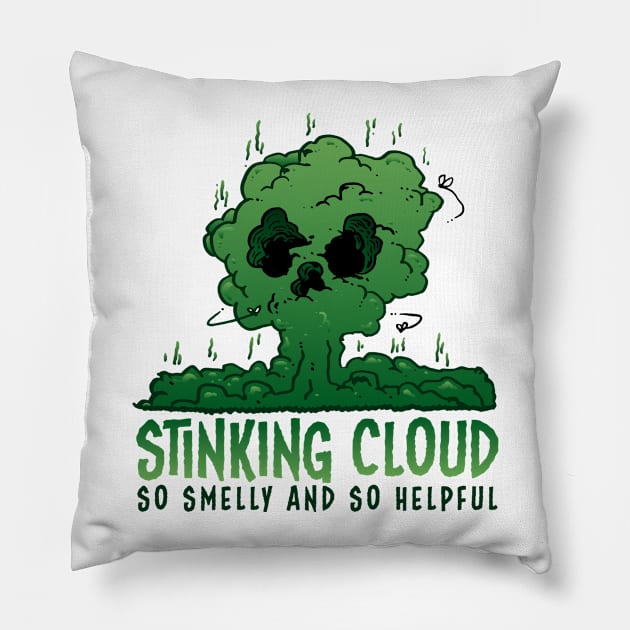 Stinking Cloud  So smelly and so helpful Pillow by carlomanara