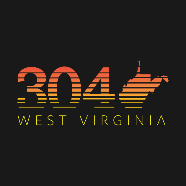 304 West Virginia Sunset Gradient - WV Graphic by Get Hopped Apparel