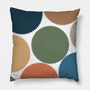 Cool Color Big Polka Dots Pillow