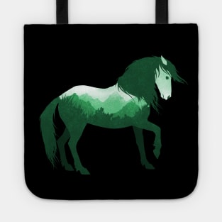 Dramabite Wild Horse Mustang Equine Double Exposure Wildlife Animal Tote