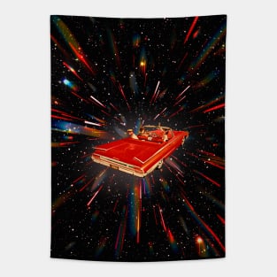 Hyper trip collage art Tapestry