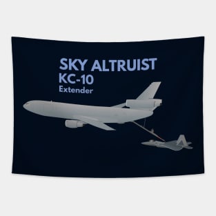 KC-10 Airplane Refueling F-22 Tapestry