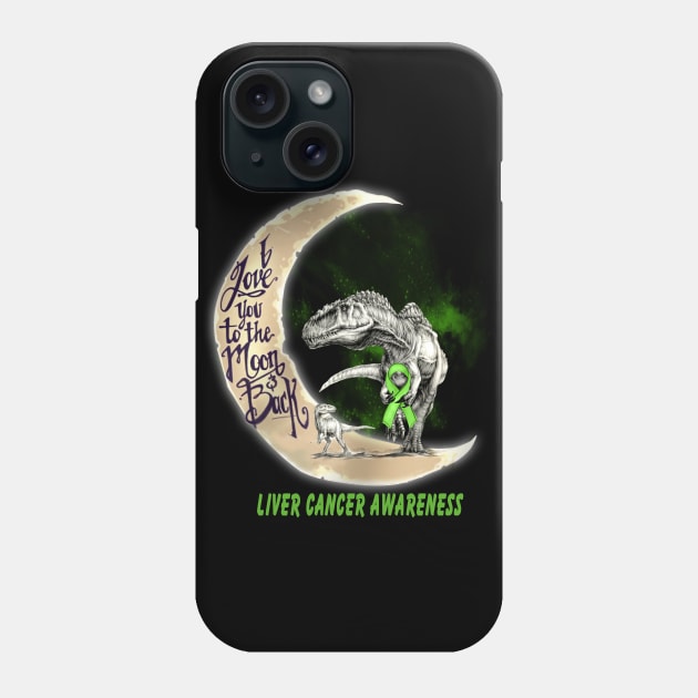 liver cancer moon dinosaur Phone Case by TeesCircle