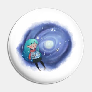 Galaxy in a Jar Pin