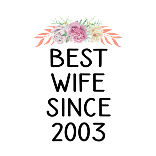 Best Wife Since 2003 Funny Wedding Anniversary Gifts From T-Shirt