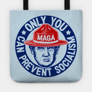 Ultra MAGA | Only You Can Prevent Socialism | We The People 1776 - 2022 | Blue Red - Darker Colors Tote