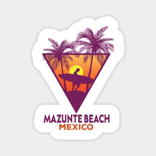 Retro Mazunte Beach Mexico Magnet