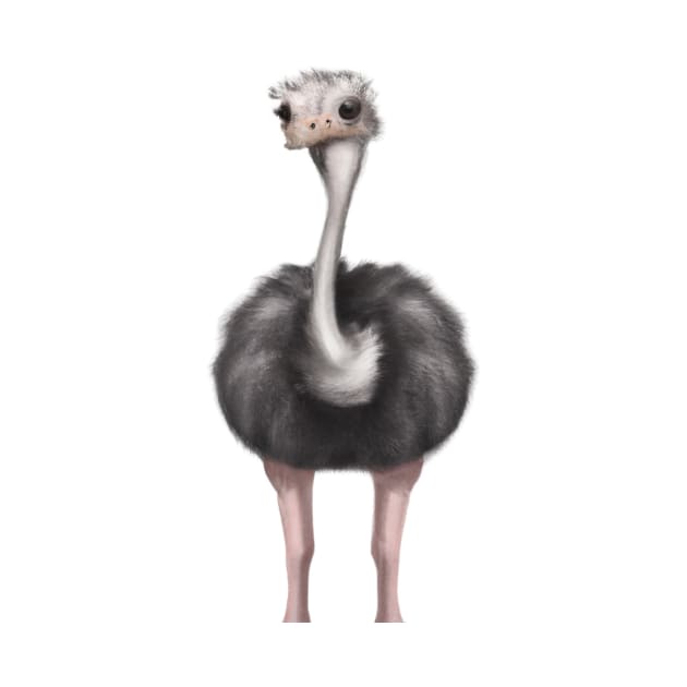 Cute Ostrich Drawing by Play Zoo