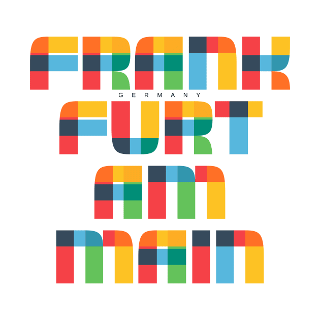 Frankfurt Am Main Germany CMYK Pop Art Style by Hashtagified