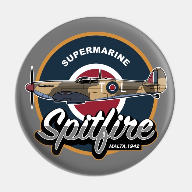 Supermarine Spitfire Malta Pin by TCP