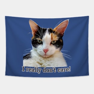 Cute Calico Cat with Attitude – I Really Don't care! Tapestry