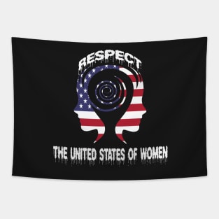 RESPECT THE UNITED STATES OF WOMEN Tapestry