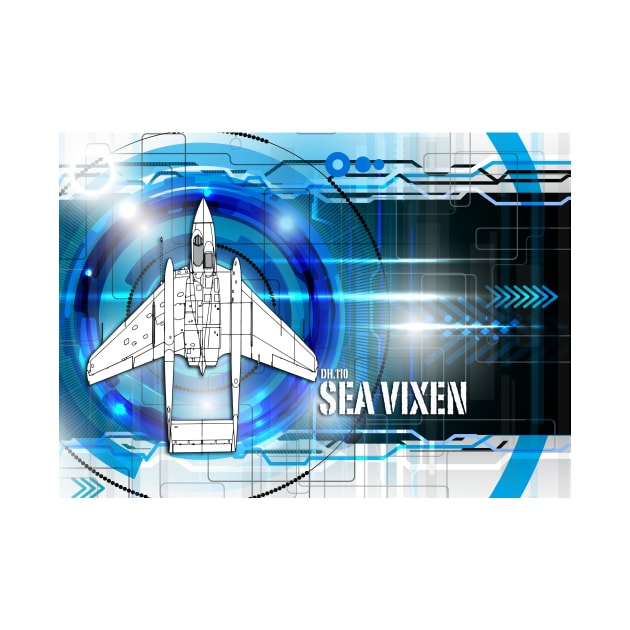 DH.110 Sea Vixen Blueprint by aviationart